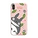 for iPhone Xs Max Case, for iPhone Xs Max Cover, Cute Cartoon Anime My Neighbor Totoro Full-Print Soft Case Cover for iPhone Xs Max XR 6S 7 8 Plus (Pink, for iPhone 7 Plus/8 Plus)