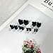 NewZenro Heart Silicone Ear Tunnel Plugs Gauges Expanders Hollow Flexible Soft Tunnels Kit Stretcher Earrings Fashion Lobe Piercing Body Jewelry for Women Her 6 Pairs Set (Black, 4mm-12mm)