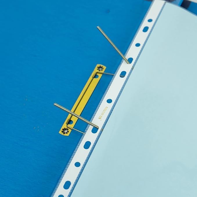 SEJASCOLLECTIONS Heavy Duty |Pack of 25 Pcs| 200 Micron, A4 Size, Transparent Document Sleeves, Leaf Sheet Clear Certificates/Waterproof Sheet Protectors 11 Holes Punched Ring Files Folder. 3