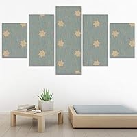 SIGNWIN 5 Panel Canvas Wall Art Modern Art Contemporary Dramatic Geometric Mixed Media Multicolor Patterns for Home Decorations Ready to Hang - 60