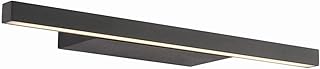 Luz delantera del espejo LED, lámpara de marco de espejo, aluminio impermeable y accesorio de iluminación de la linterna de pared de baño anti-fog de baño (color: negro) [clase de energía A +++]