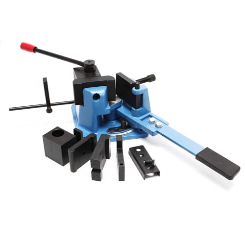 Foto von Wiltec Universal Winkelbieger bis 18 mm Stärke und 20 mm Höhe, Biegemaschine Biegegerät mit Skala und Anschlag, Winkelbiegemaschine manuell