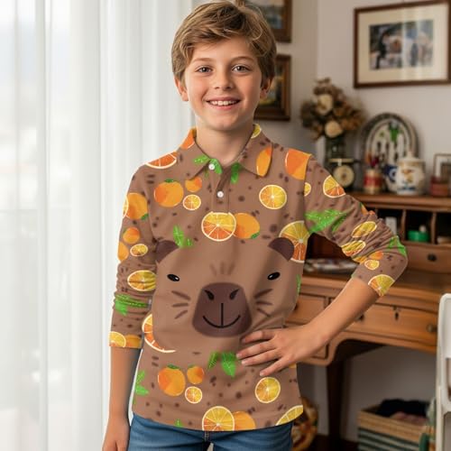 HUIACONG Kids Golf Shirts for Boys Girls Tops Children Sweatshirts3