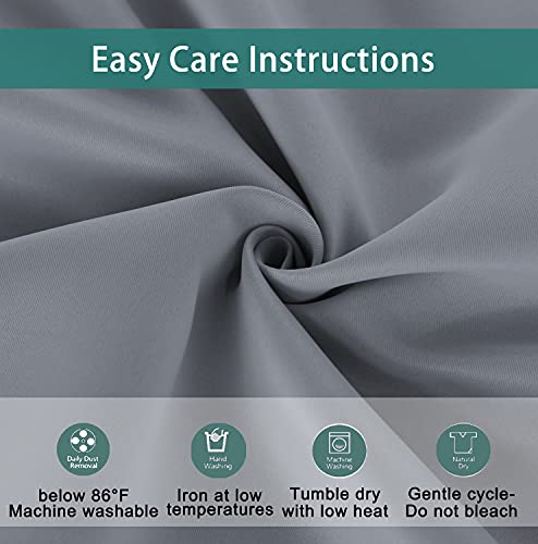 Bonzer Mix And Match Curtains - 2 Pieces Branch Print Sheer Curtains And 2 Pieces Blackout Curtains For Bedroom Living Room Grommet Window Drapes, 37X84 Inch/Panel, Light Grey, Set Of 4 Panels #TOP7