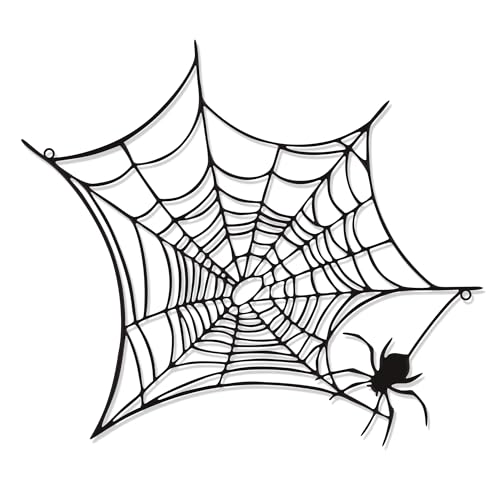 YATEASLU Halloween Interior Wall Decor - Halloween Spider Decoration, Scary Spiderweb Wall Sculpture for Grunge Style Room Decor