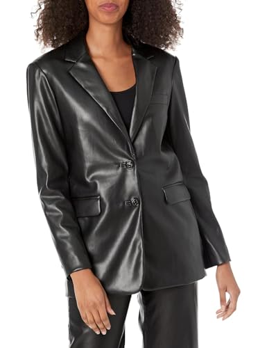 Blazer en similicuir Karl Lagerfeld souple et coupe cintrée moderne