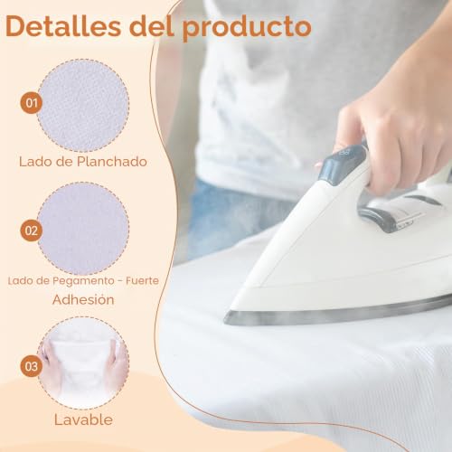 Miniatura 3 de 3 Piezas Entretelas Termoadhesivas 100 X 100 Cm, 55 G M , Blanco Y Negro Entretela Adhesiva Plancha, Entoilage Thermocollant, Entretela Termofusible No Tejida De Una Sola Cara Para Reforzar Tejidos