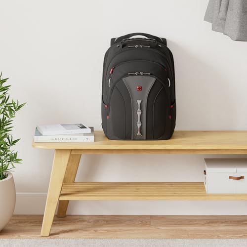Image of Wenger Legacy 16 inch Laptop Backpack, Men's and Women's Laptop Bag, Black /Gray, One Size