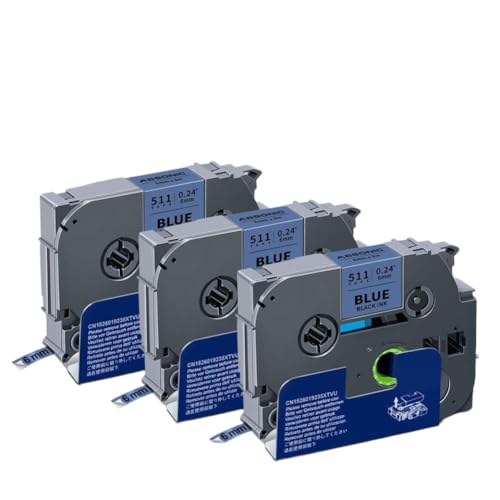 3 �� 6mm TZe211 ���x���e�[�v �v�����^���Օi TZe111 TZe411 TZe511 TZe611 TZe711 ���i�ԍ� TZe211 �ƌ݊�������(Black on Blue)