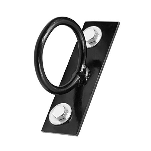 Image of Aoneky 2 Inch Heavy Duty D-Ring Hanger - Metal Wall Mount Hooks for Hanging Plants, Macrame, Decorative Ropes, Safety Gates & DIY Projects, 22 lb Capacity, Black (5)