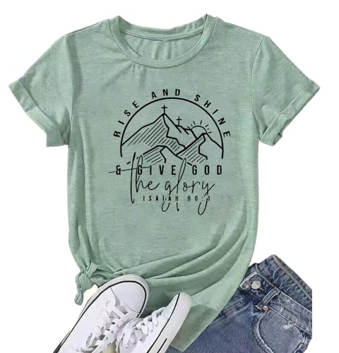 Women Hiking Mountain Shirt Nature Sunrise Graphic Printed Hiking T Shirt Summer Short Sleeve Workout Tee top