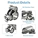 HARSKIYER 6 Pcs T Bolt Hose Clamp, 17-19mm 304 Stainless Steel Adjustable Tube Clamps, Heavy Duty Turbo Pipe Clamps with Socket Wrench for Industrial, Automotive