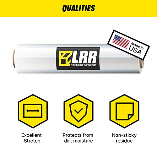 18" Stretch Film/Wrap 1500Ft Clear Stretch Wrap Roll (4 Roll) Heavy Duty Shrink Wrap For Moving, Packing Supplies For Wrapping Furniture, Industrial Plastic Pallet Cling #TOP2