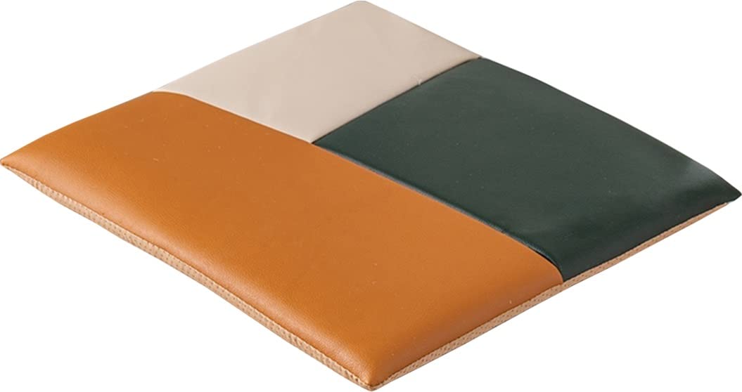 Coussin de chaise en cuir lot de 4 pour salle à manger beige 40x40 cm