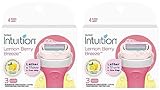 Schick Intuition Lemon Renewing Moisture Women Razor Refill Cartridges, New Version 2022 (Lemon6Count(2Pack))