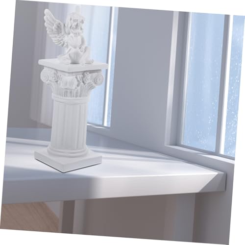 Colonne romaine blanche en résine : statue décorative intérieure légère et résistante - 7