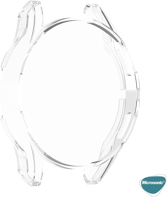 Microsonic Samsung Galaxy Watch 6 Classic 43mm için Kılıf 360 Full Round Soft Silicone Şeffaf [Galaxy Watch 6 Classic 43mm ile Uyumlu Kılıf - Şeffaf]
