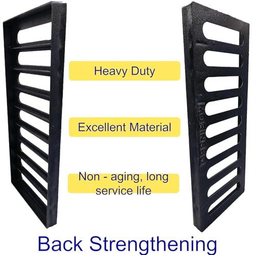 Image of Cast Iron Drain Grate, Driveway Channel Cover 20x8 in 3-Pack | B-Class Heavy-Duty Outdoor Trench Drainage, Black Rectangle Metal Sewer Cover for Garage, Yard, True 19.7x7.9