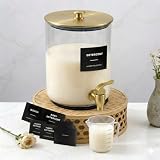 Glass Laundry Detergent Dispenser for Laundry Room Organization-Gold