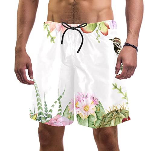 Maillots de bain hommes séchage rapide JDEZ short plage cactus