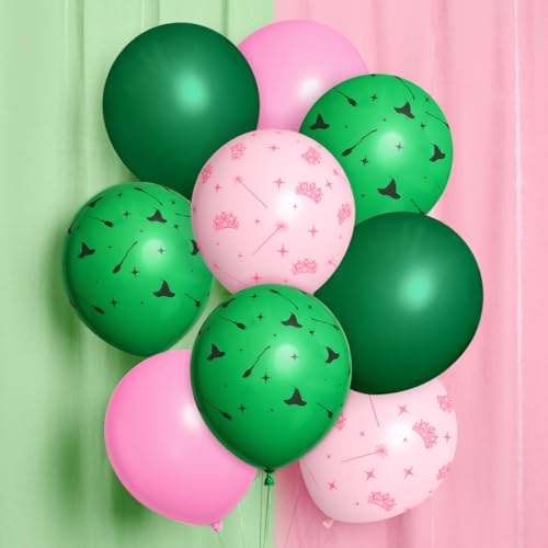xo Fetti Pink + Green Witch Latex Balloons - 24 pk 12 | Birthday Decorations Wizard Decor Bachelorette Supplies Girls Party Favor