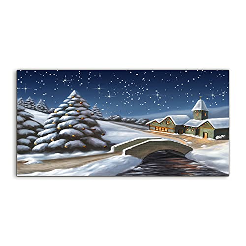 Photo murale acryl hiver 120x60cm pour salon design