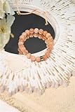  Bracelet Pierre du Soleil Perles rondes 8 mm