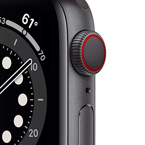 Apple Watch Series 6 (GPS + Cellular, 40mm) - Space Gray Aluminum Case with Black Sport Band by Apple - Image 2