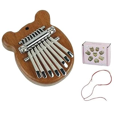 Kalimba For Beginners Portable 8 Key Kalimba Instrument Mini Musical Keyboard Thumb Piano Wooden Gifts Thumb Piano(Style 2)