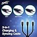 BoxWave Cable Compatible with Tecno Spark 7 Pro - AllCharge PD miniSync (100W), Retractable High-Speed Charging Portable USB Cable - Jet Black
