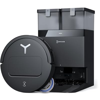 ECOVACS T50 Pro Omni Gen2 Robot Aspirador y fregasuelos 15000 Pa adición automática de solución de Limpieza fregona con Agua Caliente a 75 ℃ Ultrafino de 81 mm Negro