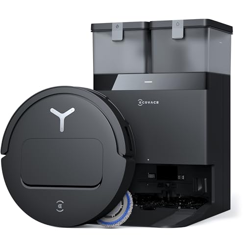 ECOVACS ECOVACS DEEBOT T50 PRO Omni Robot Vacuum and Mop, 3.19” Ultra-Slim, 15,000Pa Suction, ZeroTangle 2.0, TruEdge Edge Cleaning, AIVI 3D Obstacle Avoidance, Auto Mop Wash & Dry, Self-Emptying
