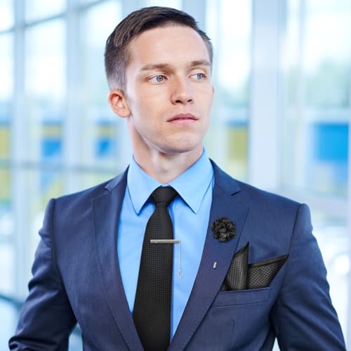 Set de corbatas para hombre 5 piezas con accesorios formales miniatura 6
