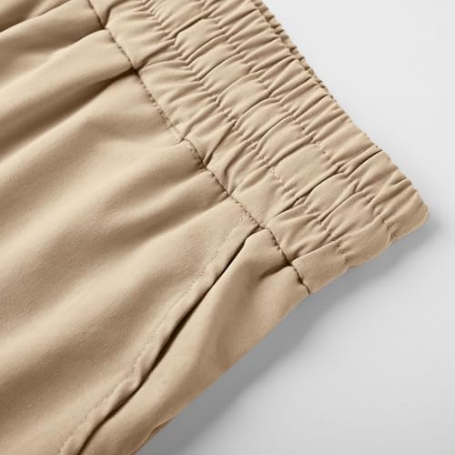 Men's Cargo Jogger Pants Slim Fit Elastic Waist Drawstring Stretch Work Pants Straight Leg Tapered Casual Pants4