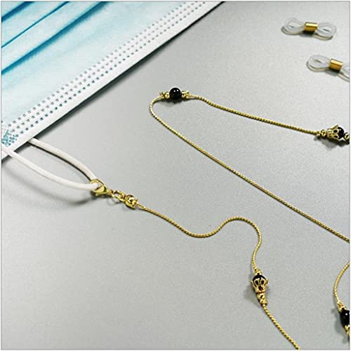 Body Chain Damen Kette - Goldfarbene einfache Strandkette mit Kreuzband für Taille und Bauch - Schwarze Harnaskette - Edler Schmuck für Damen - Accessoires