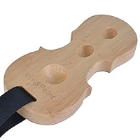Kingpoint-Massivholz-Cello-Halter, Antirutsch-Stopper, Anchor-Schutz in Cello-Form, 3 Löcher natürliches holz