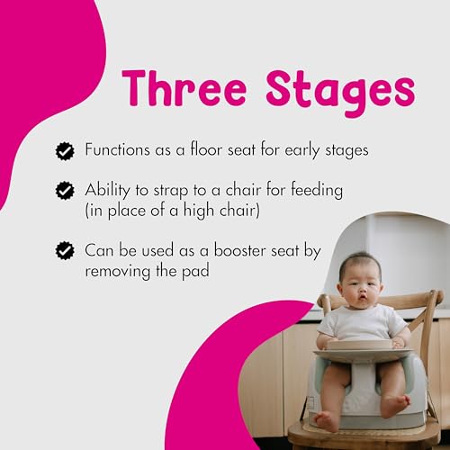 Image of Bumbo 2 Pack 3-in-1 Multi-Seat for 6 to 36 Months, Travel Baby Feeding & Play Floor Seat, Portable Booster with Tray & Toddler High Chair, Agave
