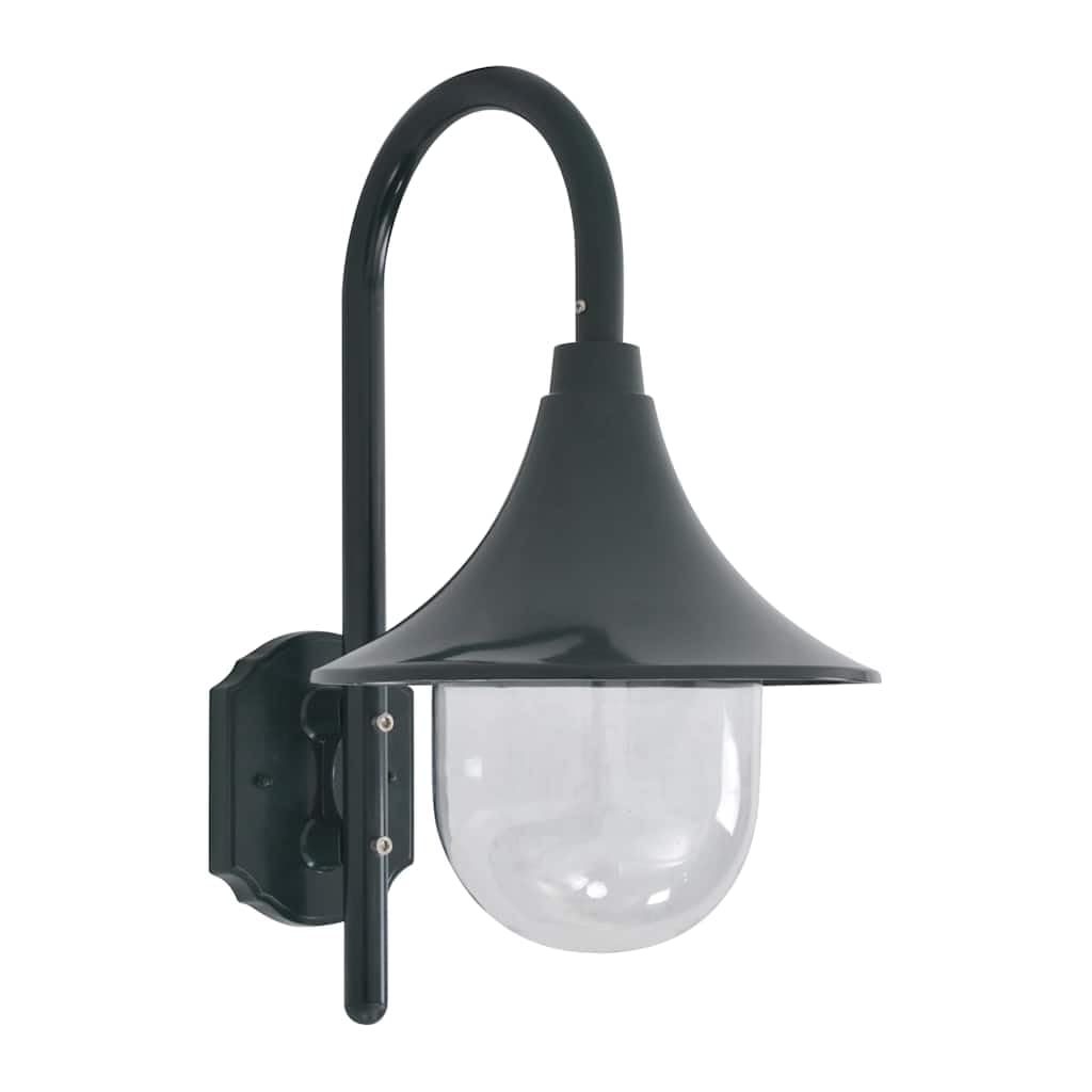 Latarnia ścienna ogrodowa aluminiowa ciemnozielona E27 42 cm