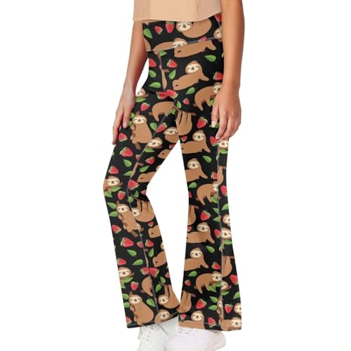 Girls Bell Bottoms High Waisted Soft Flare Leggings Kids Stretchy Yoga Pants Comfortable Activewear Bootcut Leggings3