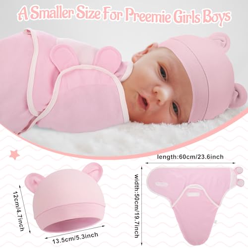 Image of Buryeah 4 Pack Preemie Swaddle Blanket Wrap Set