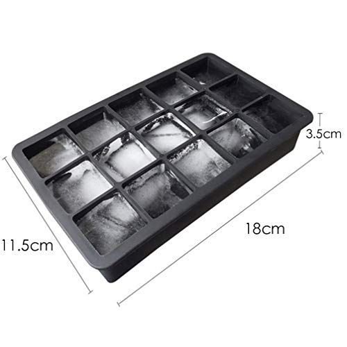 Forma de silicone para cubos de gelo Cabilock 1 peça, formato quadrado, chocolate, flexível, para fa