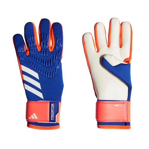 adidas Unisex League Goalie Gloves, Lucid Blue/Solar Red/White, 8