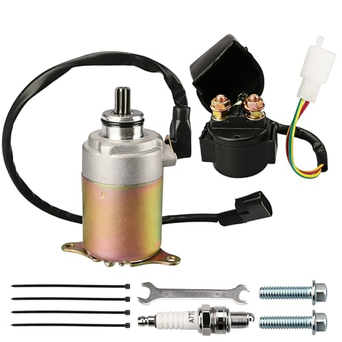 RETEPIF GY6 Starter Motor＋Starter Relay Solenoid Compatible with 50cc 150cc 200cc 250cc ATV Go...
