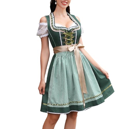 YesFashion Dirndl Damen Dirndlkleid 3tlg Midi...