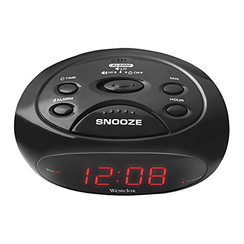 Westclox 70044A (Black) Super-Loud Led Electric Alarm Clock, Standard #TOP3