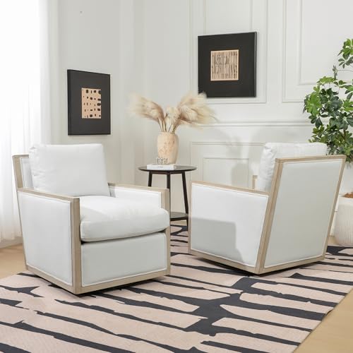 Sillón giratorio plegable tela rendimiento beige miniatura 3