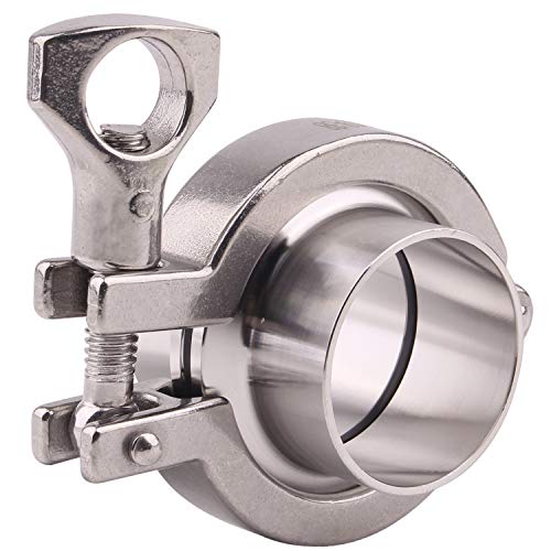Dernord Stainless Steel 304 Sanitary Fitting Long Weld Clamp Ferrule