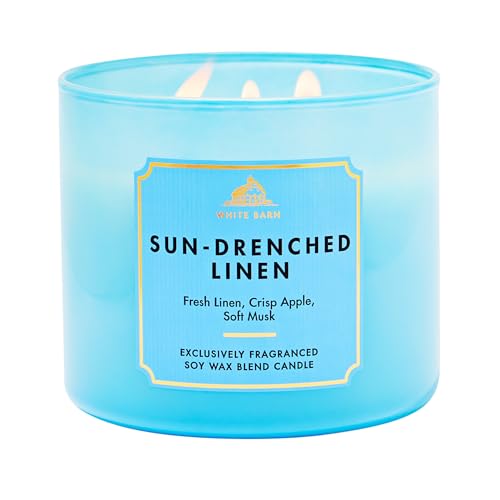 Bath & Body Works Sun-Drenched Linen 3-Wick Candle