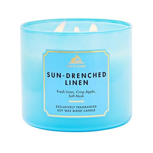 Bath & Body Works Sun-Drenched Linen 3-Wick Candle