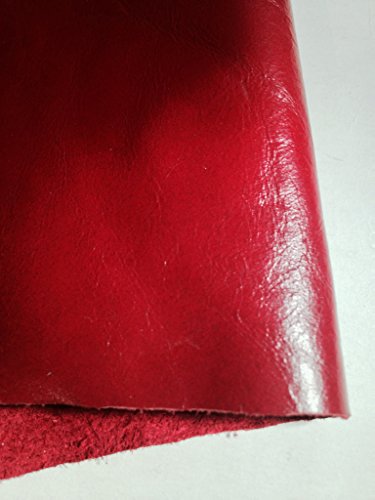REED Leather HIDES - Cow Skins (40 Square Foot, RED)